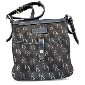 Vintage Booney & Dourke Monogram Canvas Crossbody Bag